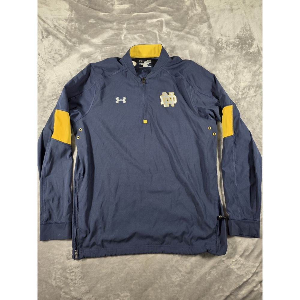 Under Armour Notre Dame 1/4 Zip Windbreaker Pullover Jacket w/pockets Mens Small
